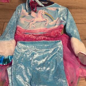 Blue and Pink Unicorn Costume Set
